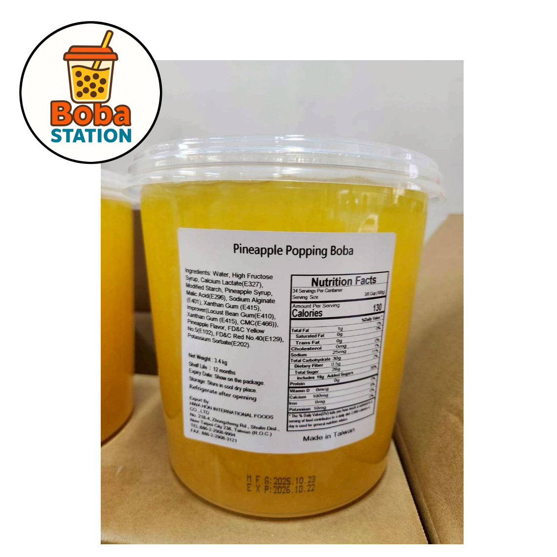 Pineapple Popping Boba